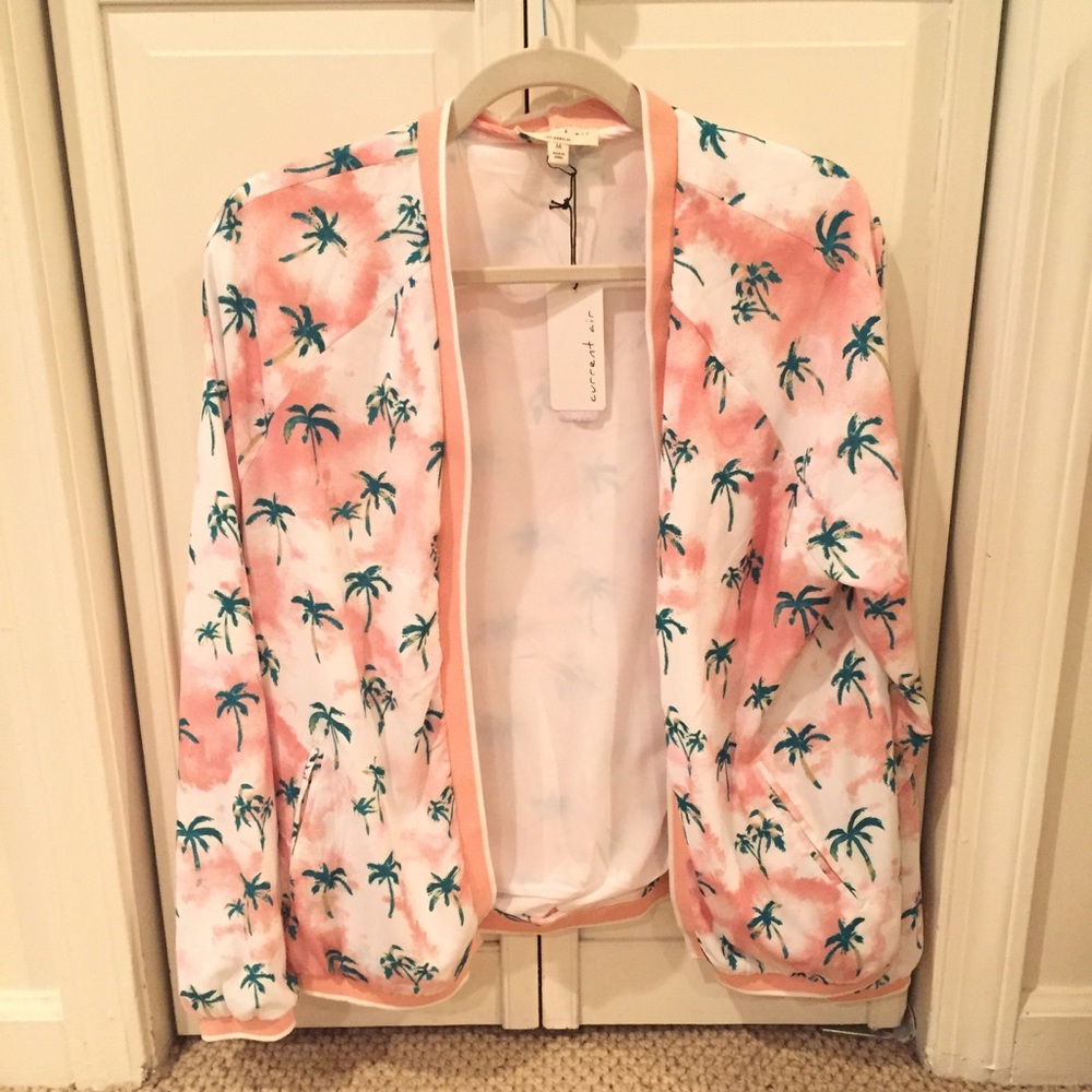 Women’s Palm Tree Bomber Jacket M